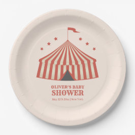 Vintager Karneval Circus Big Top Baby Dusche Pappteller