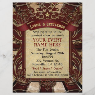 Vintager Karneval Circus Eleganter Flyer