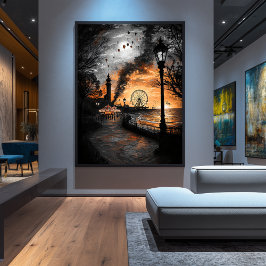 Vintager Karneval in der Abenddämmerung - Nostalgi Poster