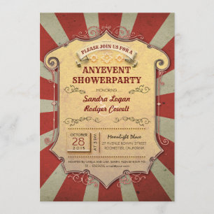 Vintager Karneval Party oder Dusche Einladungen