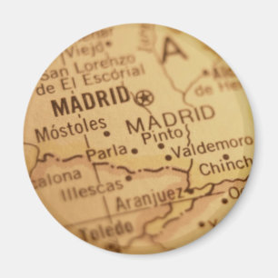 Vintager Karten-Magnet Madrids Magnet