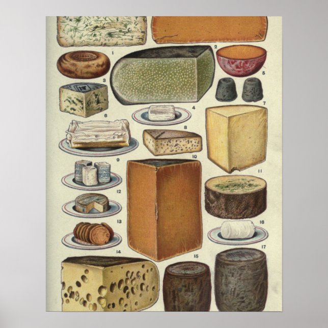 Vintager Käse Poster (Vorne)