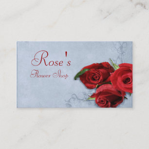 Vintager Kaskade Blue Blume Shop Visitenkarte