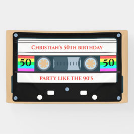 Vintager KassettenGeburtstag Banner