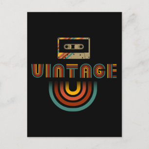 Vintager Kassettenrekorder Postkarte