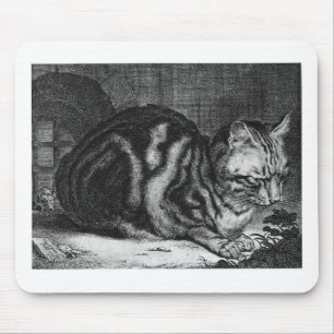 Vintager Katzen-Druck Mousepad