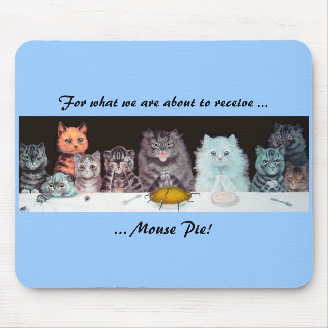 Vintager Katzen-Erntedank Mousepad Louis Wain (Vorne)