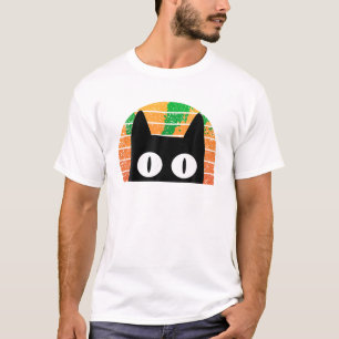 Vintager Katzenliebhaber mit lustigem Star, niedli T-Shirt