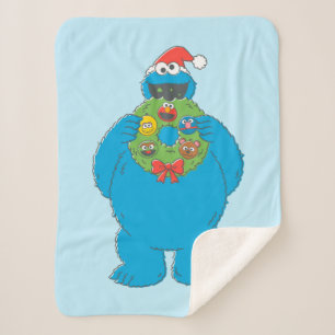 Vintager Keksmonster Weihnachtskranz Sherpadecke