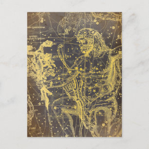 Vintager Kellner Postkarte