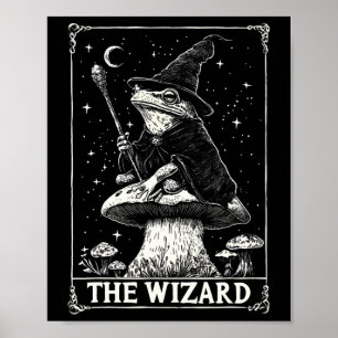 Vintager Kern Der Zauberfrosch-Tarot-Kartenausweis Poster