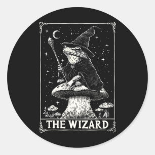 Vintager Kern Der Zauberfrosch-Tarot-Kartenausweis Runder Aufkleber