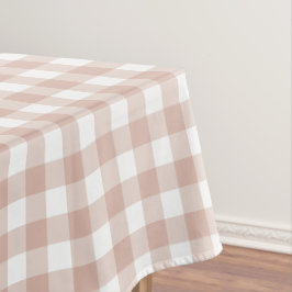 Vintager Kernpunkt Dusty Rose Gingham Tischdecke