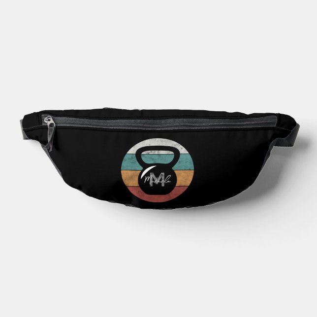 Vintager kettlebell benutzerdefinierter Monogrammn Bauchtasche (Ablage )