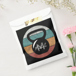 Vintager kettlebell benutzerdefinierter Monogrammn Geschenktütchen
