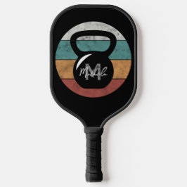 Vintager kettlebell benutzerdefinierter Monogrammn Pickleball Schläger