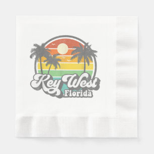 Vintager Key West Florida Keys Retro 70's Beach Va Serviette