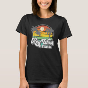 Vintager Key West Florida Keys Retro 70's Beach Va T-Shirt