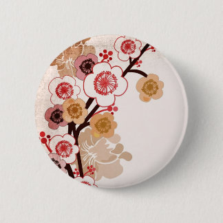 Vintager Kirschblüte-Knopf Button