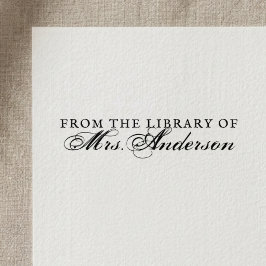 Vintager Klassiker aus der Bibliothek des Buchzeic Permastempel