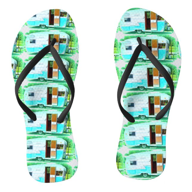 Vintager klassischer Anhänger Sinti und Roma Carav Flip Flops (Fußbett)
