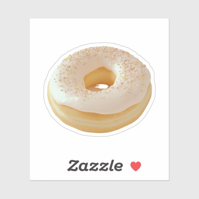 Vintager, klassischer Eis-Donut Aufkleber (Blatt)