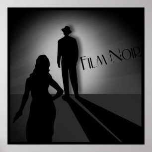 Vintager klassischer Film noir Poster