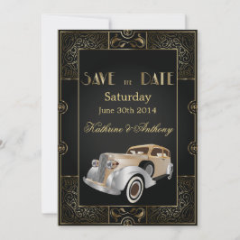 Vintager klassischer Gatsby-Stil Save the Date