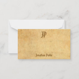 Vintager klassischer Look für handgeschriebenes Sc Mitteilungskarte