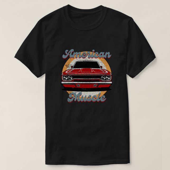 Vintager klassischer Muskelwagen T-Shirt (Design vorne)
