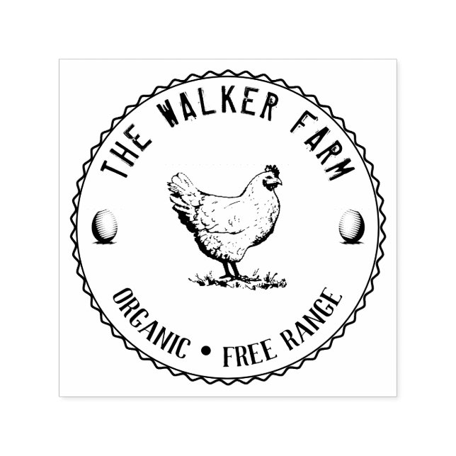 Vintager klassischer ⎢ Personalisiertes Ei, selbst Permastempel (Design)