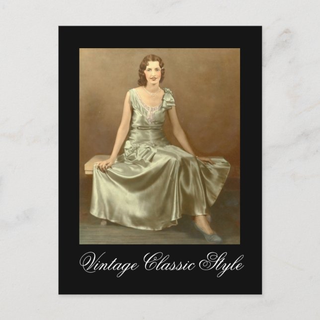 Vintager klassischer Stil Postkarte (Vorderseite)