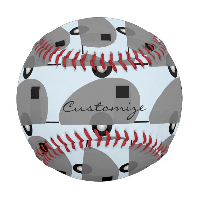 Vintager klassischer Teardrosserienanhänger Baseball (Vorderseite)