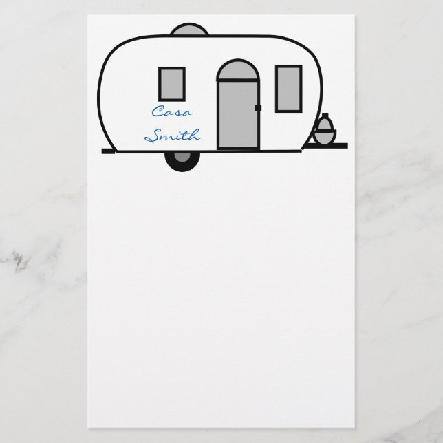 Vintager klassischer Wohnwagen Briefpapier (Vorderseite)
