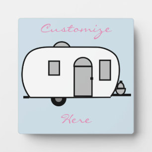 Vintager klassischer Wohnwagen Fotoplatte