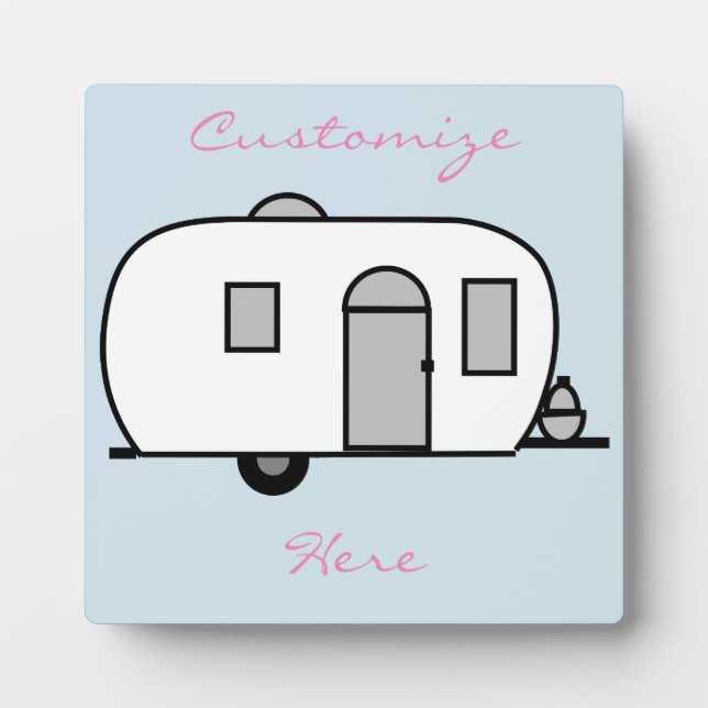 Vintager klassischer Wohnwagen Fotoplatte (Vorderseite)