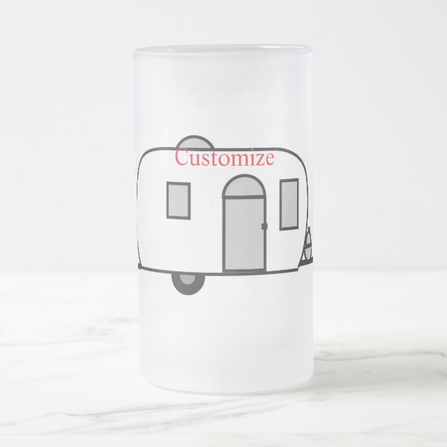 Vintager klassischer Wohnwagen Mattglas Bierglas (Mittel)