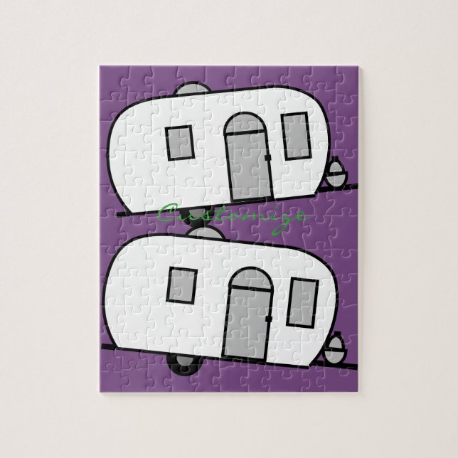 Vintager klassischer Wohnwagen Puzzle (Vertikal)