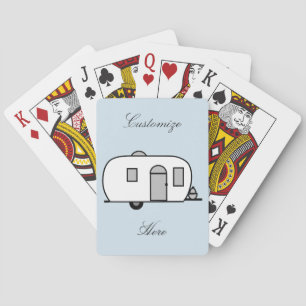 Vintager klassischer Wohnwagen Spielkarten