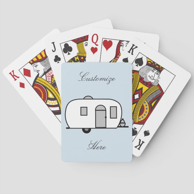 Vintager klassischer Wohnwagen Spielkarten (Rückseite)