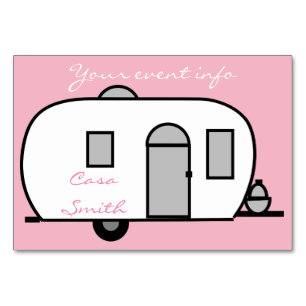 Vintager klassischer Wohnwagen Tischnummer