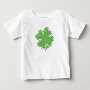Vintager Kleeblatt-St Patrick TagesSäuglings-T - Baby T-shirt