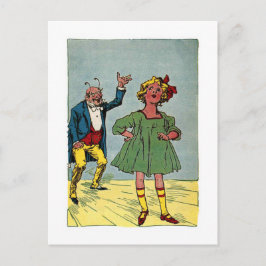 Vintager kleiner Zauberer für Oz Illustration Postkarte