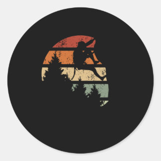 Vintager Klettersteig Retroboulder Runder Aufkleber