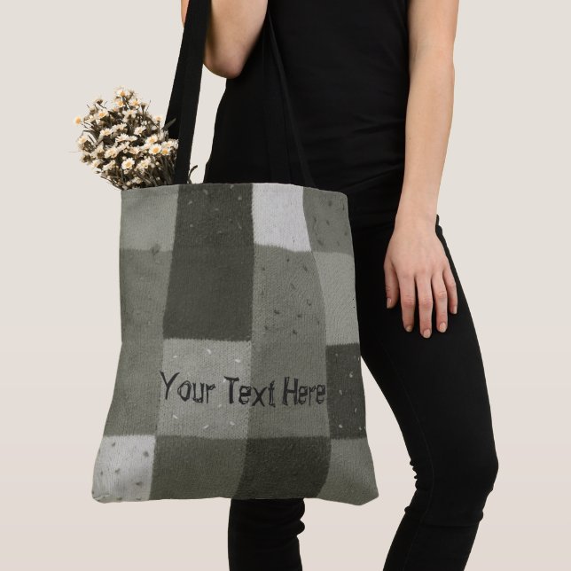 Vintager knittted Patchworkschwarzweiss-entwurf (Von Nahem)