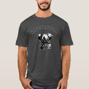 Vintager Knucklehead-Motorrad-Motor T-Shirt