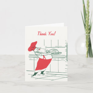 Vintager Koch des Weihnachtsmanns, vielen Dank Dankeskarte