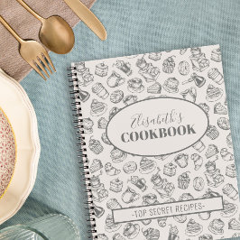 Vintager Kochbuch-Name personalisiert Rezept-Tageb Notizbuch