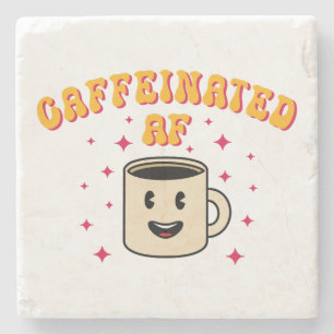Vintager Koffeinat-AF Steinuntersetzer