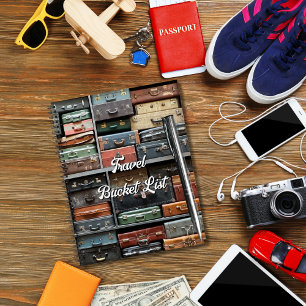 Vintager Koffer  Wanderlust Notizbuch